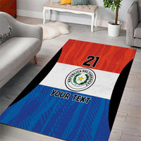 Paraguay Football Custom Area Rug Come On Albirroja with Flag Style