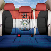 Paraguay Football Custom Back Car Seat Cover Come On Albirroja with Flag Style
