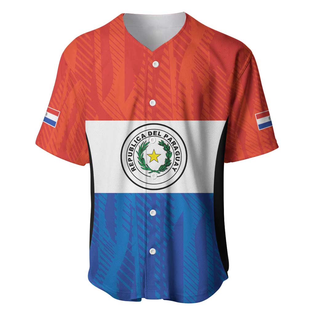 Paraguay Football Custom Baseball Jersey Come On Albirroja with Flag Style