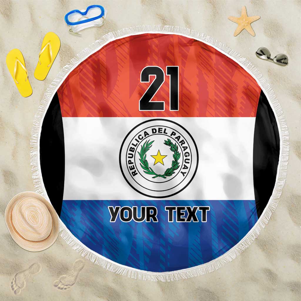 Paraguay Football Custom Beach Blanket Come On Albirroja with Flag Style