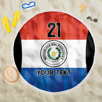 Paraguay Football Custom Beach Blanket Come On Albirroja with Flag Style