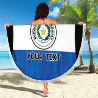 Paraguay Football Custom Beach Blanket Come On Albirroja with Flag Style
