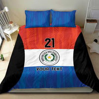 Paraguay Football Custom Bedding Set Come On Albirroja with Flag Style