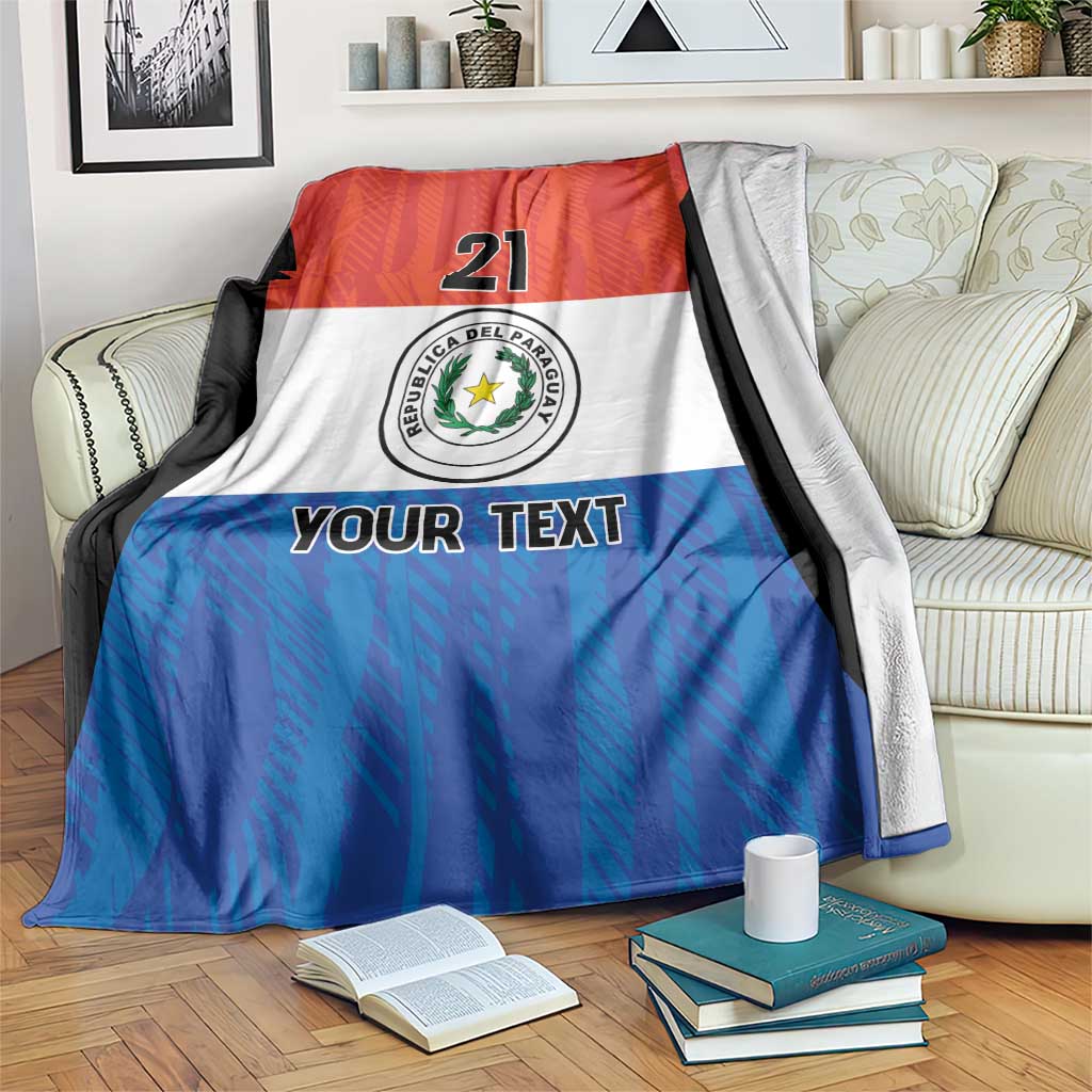Paraguay Football Custom Blanket Come On Albirroja with Flag Style