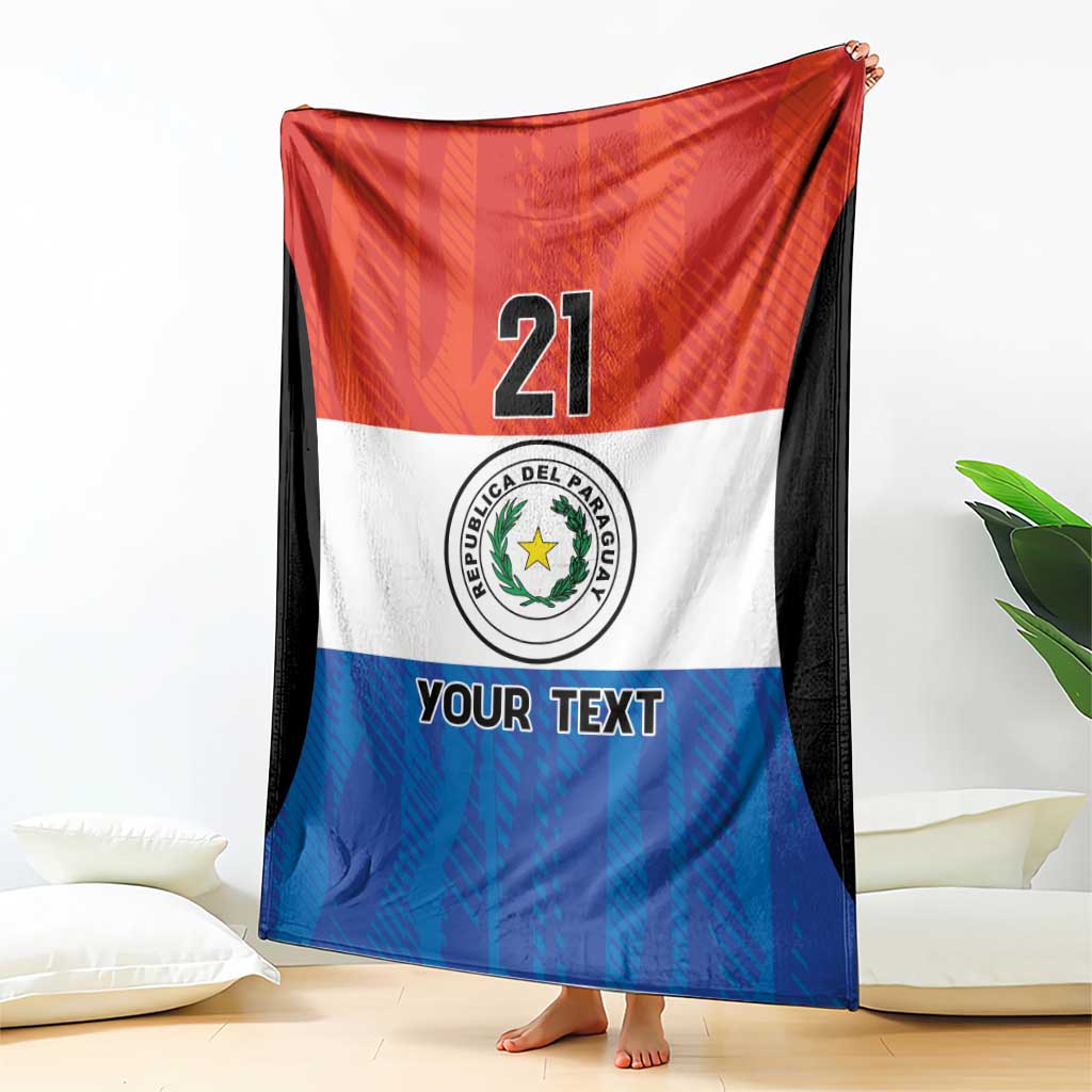 Paraguay Football Custom Blanket Come On Albirroja with Flag Style