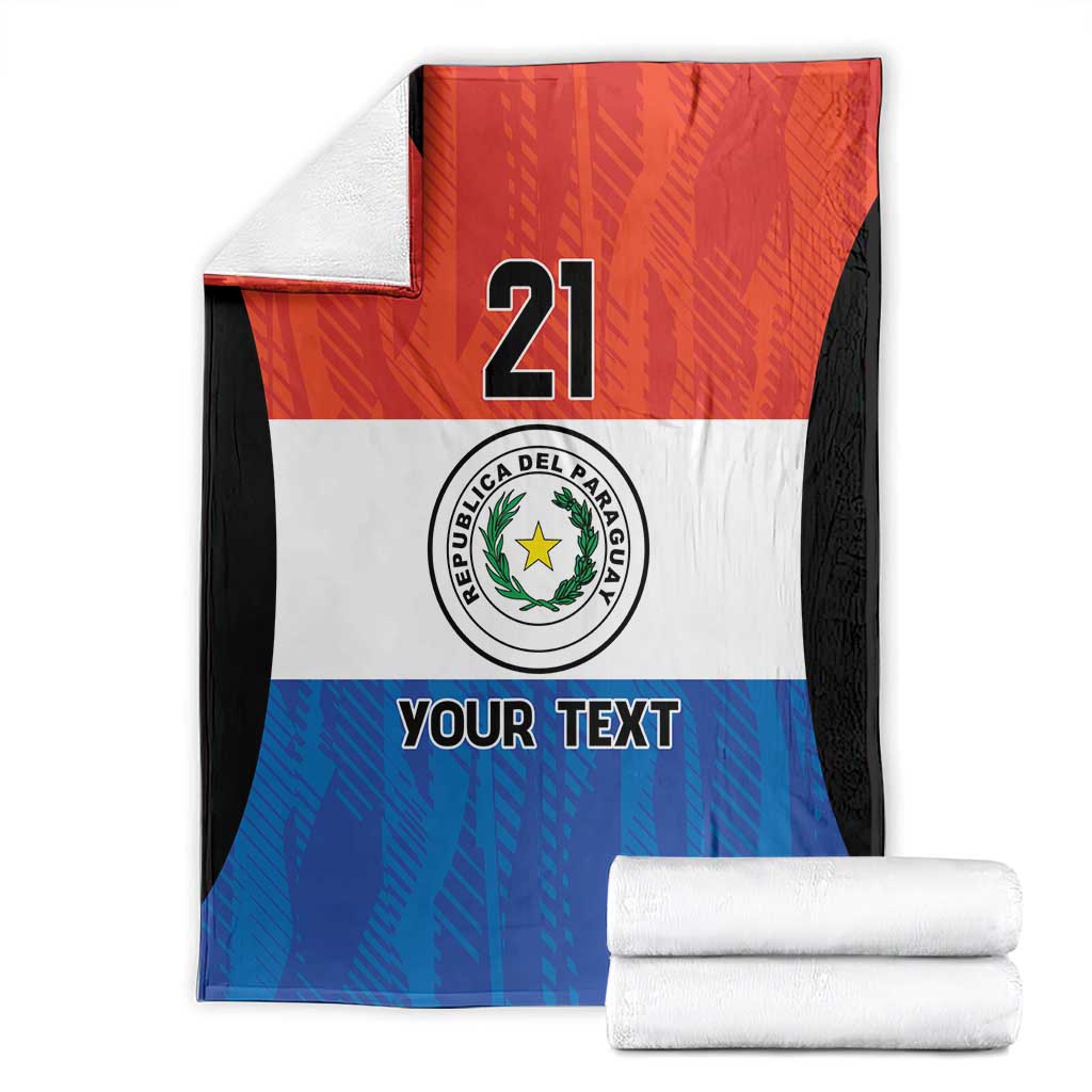 Paraguay Football Custom Blanket Come On Albirroja with Flag Style