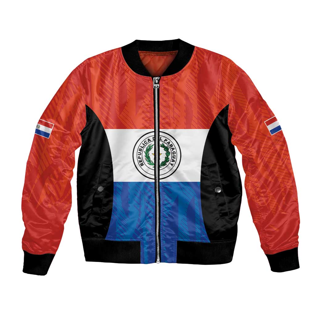 Paraguay Football Custom Bomber Jacket Come On Albirroja with Flag Style
