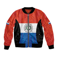 Paraguay Football Custom Bomber Jacket Come On Albirroja with Flag Style