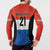 Paraguay Football Custom Button Sweatshirt Come On Albirroja with Flag Style