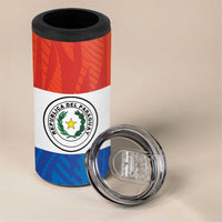 Paraguay Football Custom 4 in 1 Can Cooler Tumbler Come On Albirroja with Flag Style