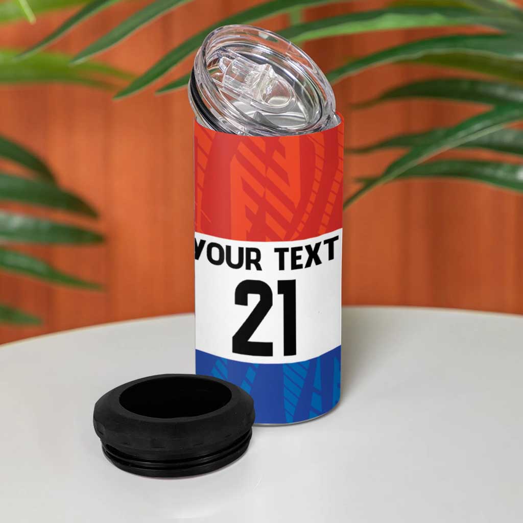 Paraguay Football Custom 4 in 1 Can Cooler Tumbler Come On Albirroja with Flag Style