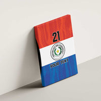 Paraguay Football Custom Canvas Wall Art Come On Albirroja with Flag Style