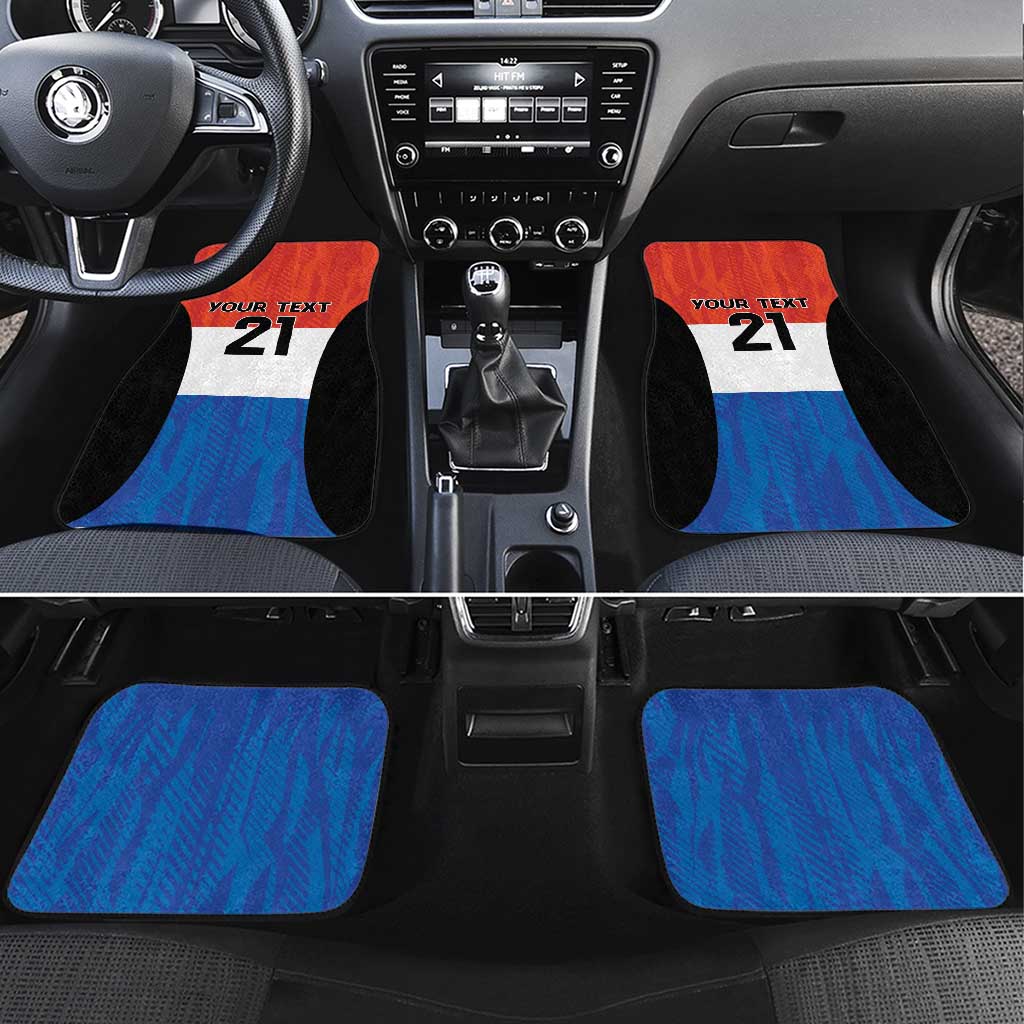 Paraguay Football Custom Car Mats Come On Albirroja with Flag Style