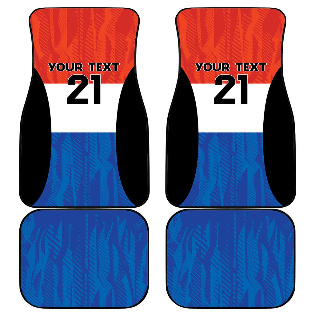 Paraguay Football Custom Car Mats Come On Albirroja with Flag Style