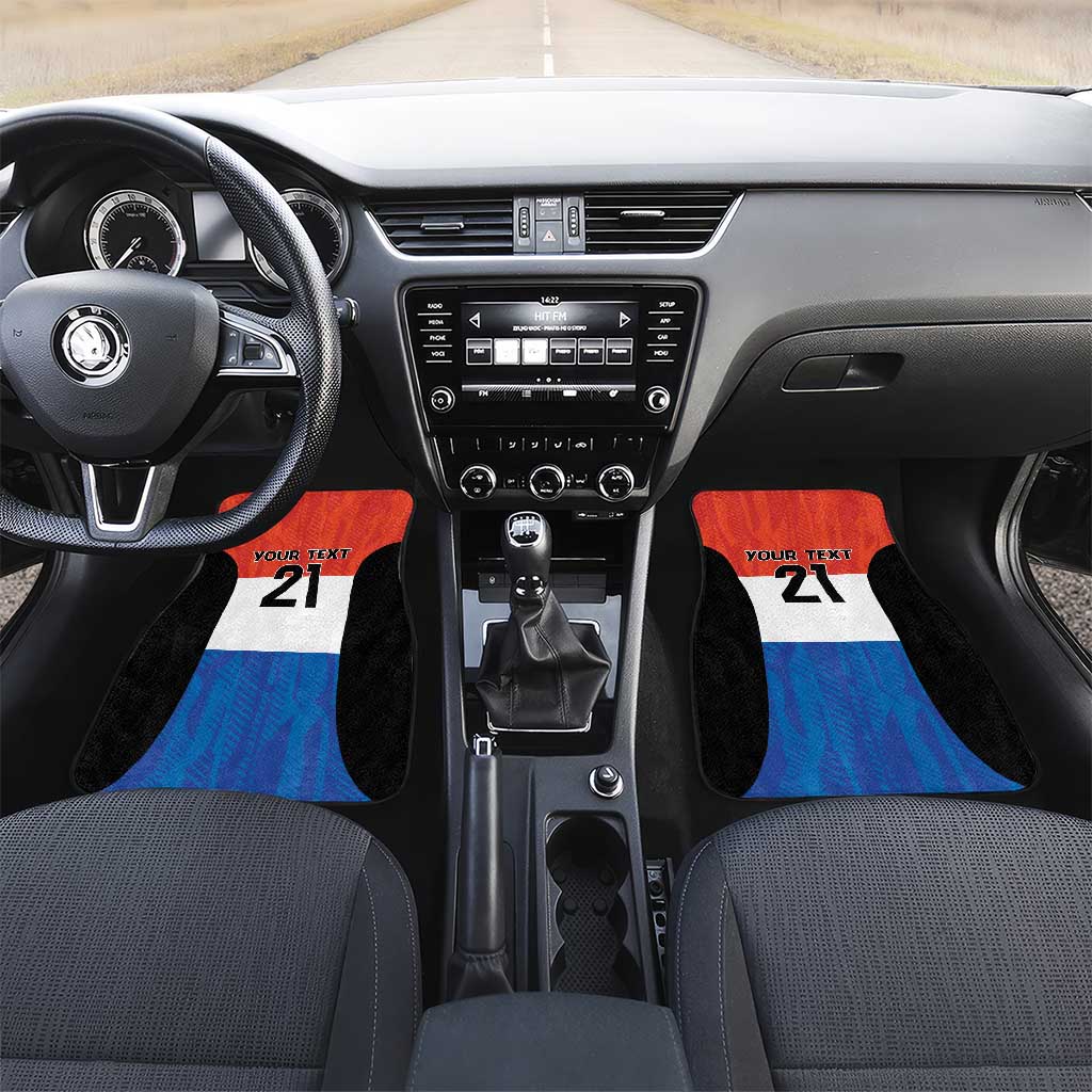 Paraguay Football Custom Car Mats Come On Albirroja with Flag Style