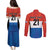 Paraguay Football Custom Couples Matching Puletasi and Long Sleeve Button Shirt Come On Albirroja with Flag Style