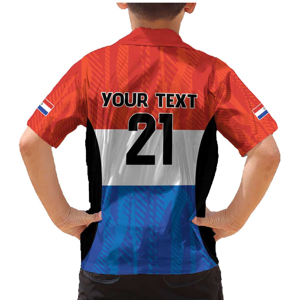 Paraguay Football Custom Family Matching Mermaid Dress and Hawaiian Shirt Come On Albirroja with Flag Style