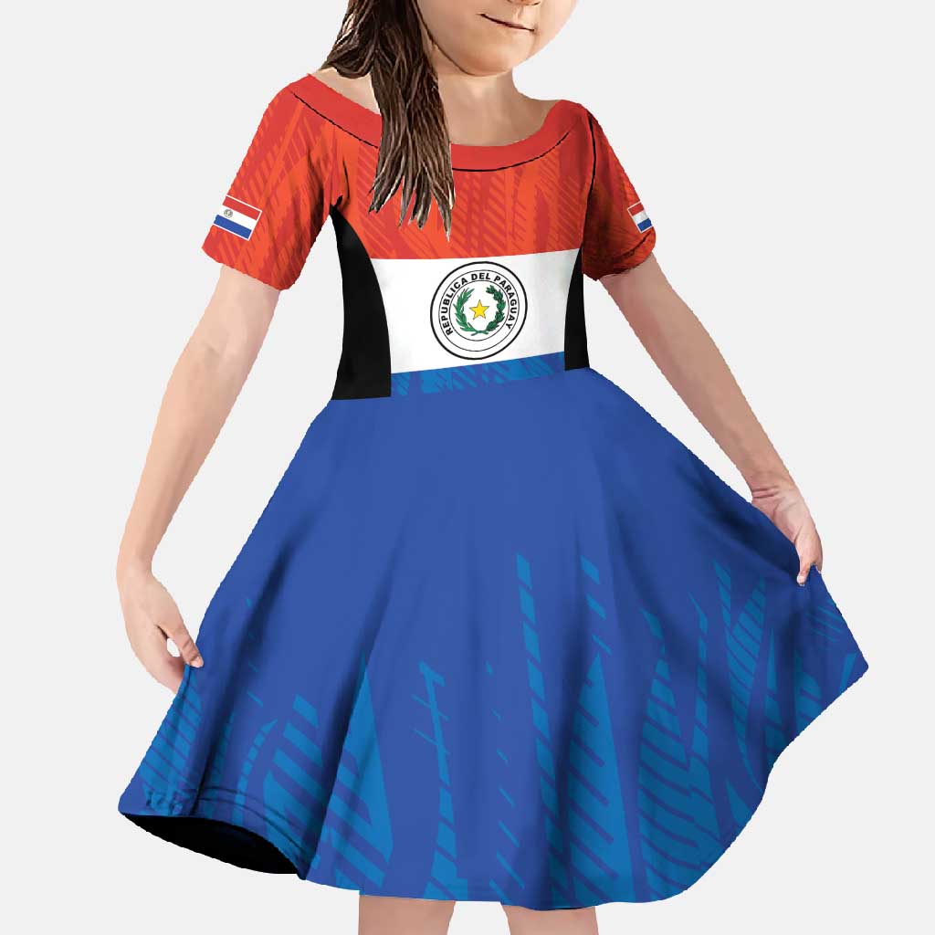 Paraguay Football Custom Family Matching Mermaid Dress and Hawaiian Shirt Come On Albirroja with Flag Style