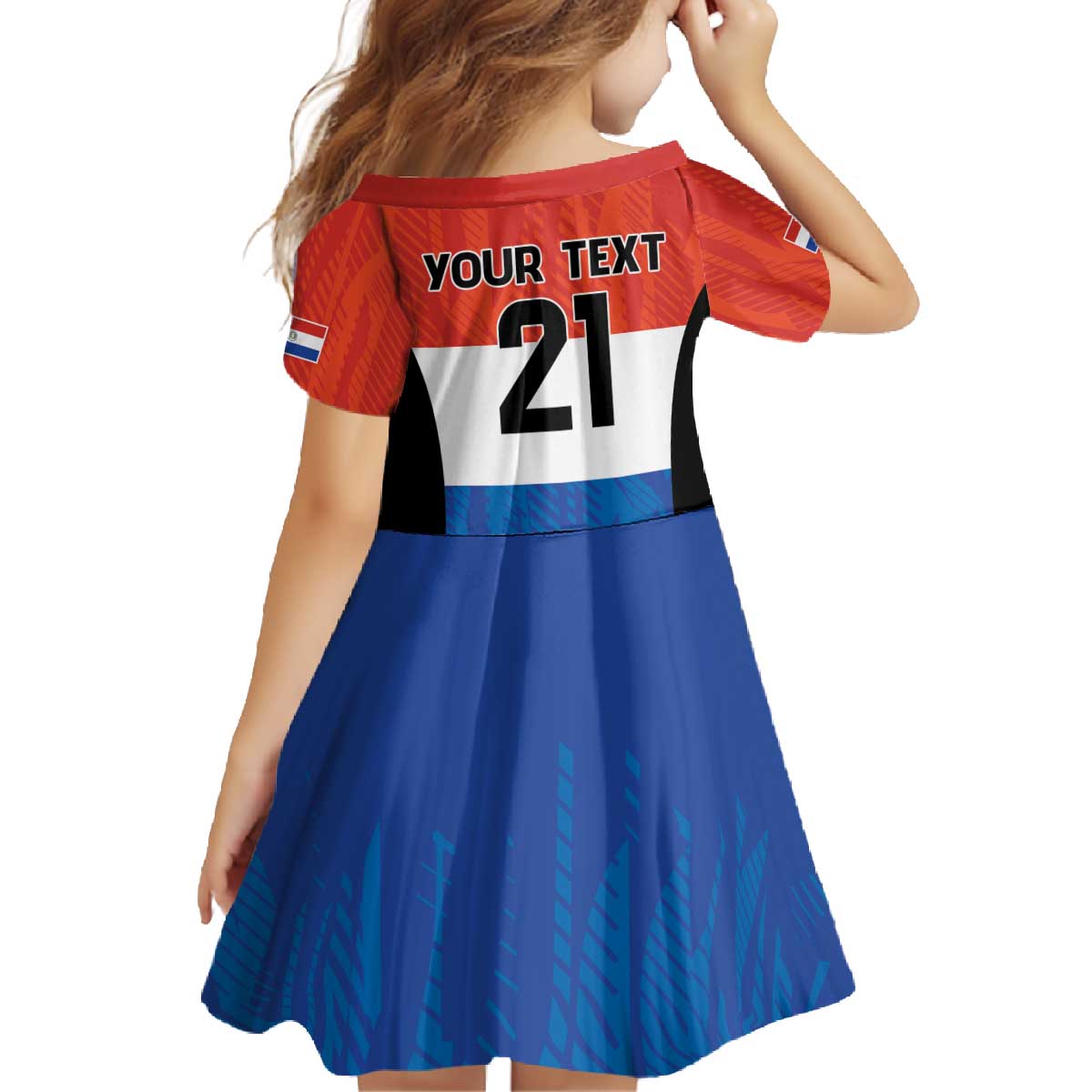 Paraguay Football Custom Family Matching Off The Shoulder Long Sleeve Dress and Hawaiian Shirt Come On Albirroja with Flag Style