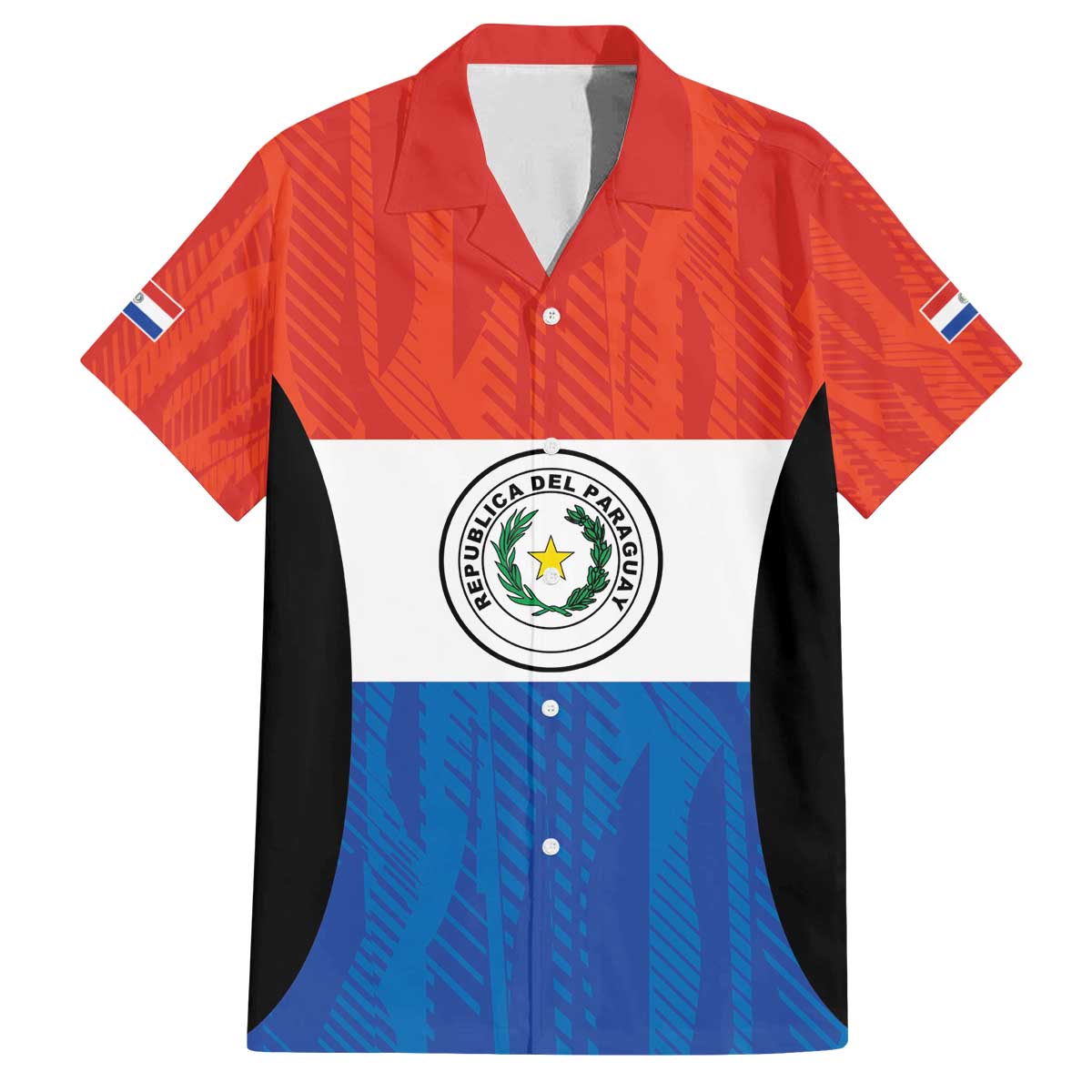 Paraguay Football Custom Family Matching Off The Shoulder Long Sleeve Dress and Hawaiian Shirt Come On Albirroja with Flag Style