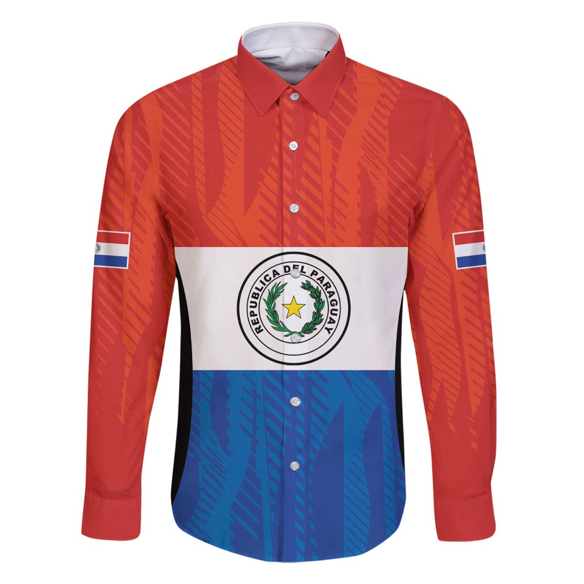 Paraguay Football Custom Family Matching Off The Shoulder Long Sleeve Dress and Hawaiian Shirt Come On Albirroja with Flag Style