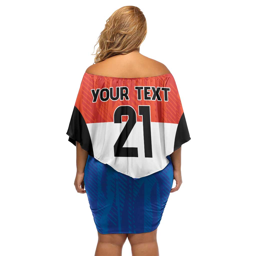 Paraguay Football Custom Family Matching Off Shoulder Short Dress and Hawaiian Shirt Come On Albirroja with Flag Style