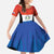 Paraguay Football Custom Family Matching Short Sleeve Bodycon Dress and Hawaiian Shirt Come On Albirroja with Flag Style