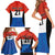 Paraguay Football Custom Family Matching Short Sleeve Bodycon Dress and Hawaiian Shirt Come On Albirroja with Flag Style