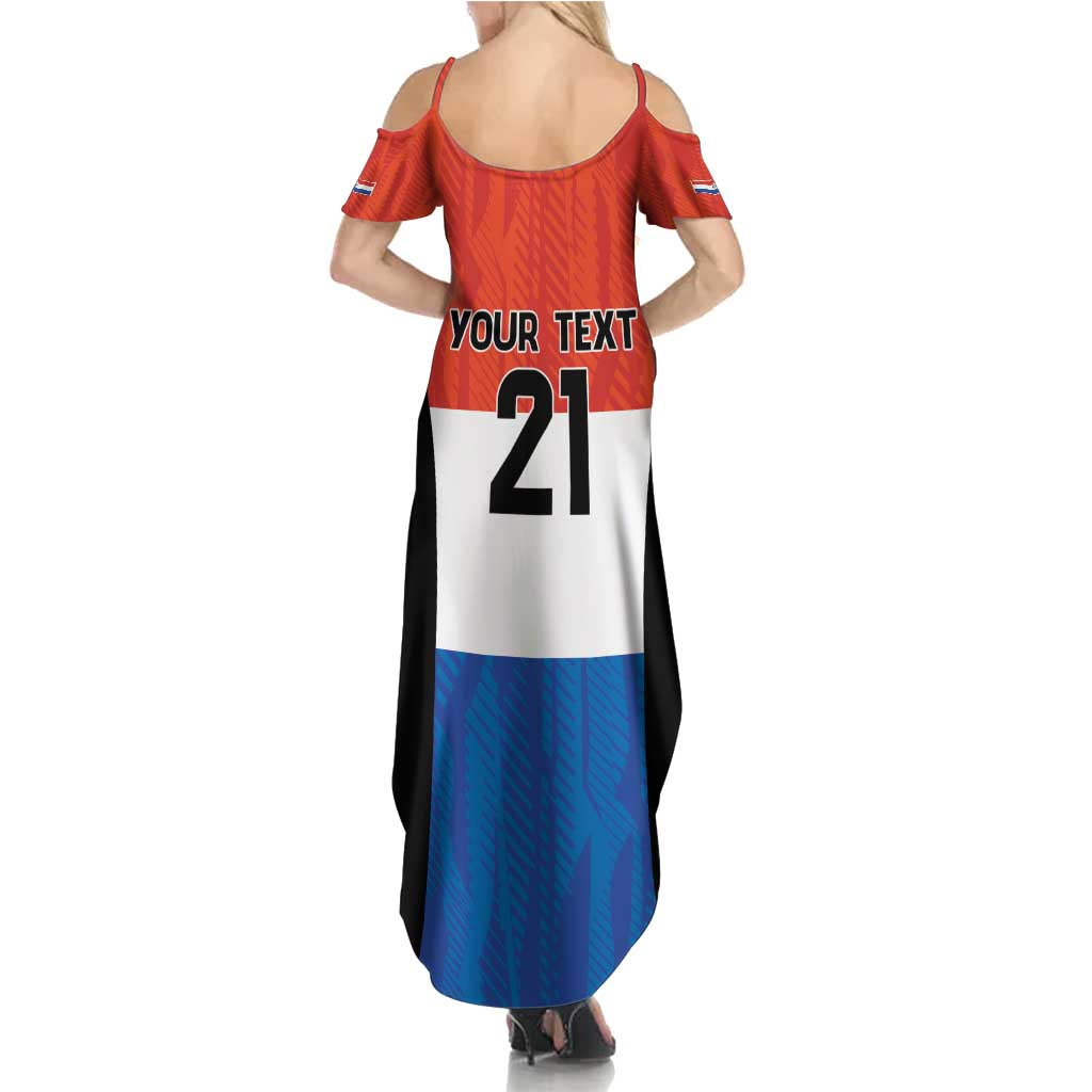 Paraguay Football Custom Family Matching Summer Maxi Dress and Hawaiian Shirt Come On Albirroja with Flag Style