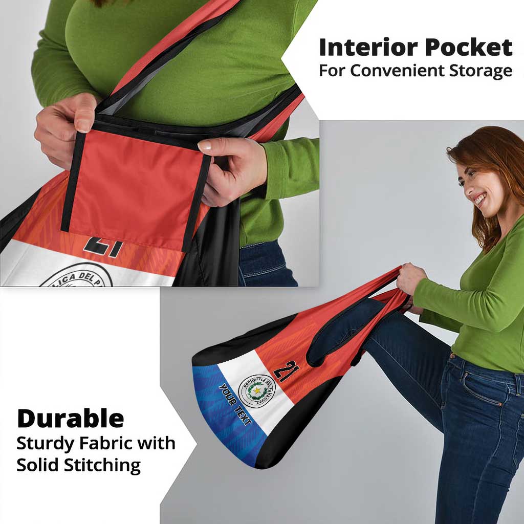Paraguay Football Custom Grocery Bag Come On Albirroja with Flag Style