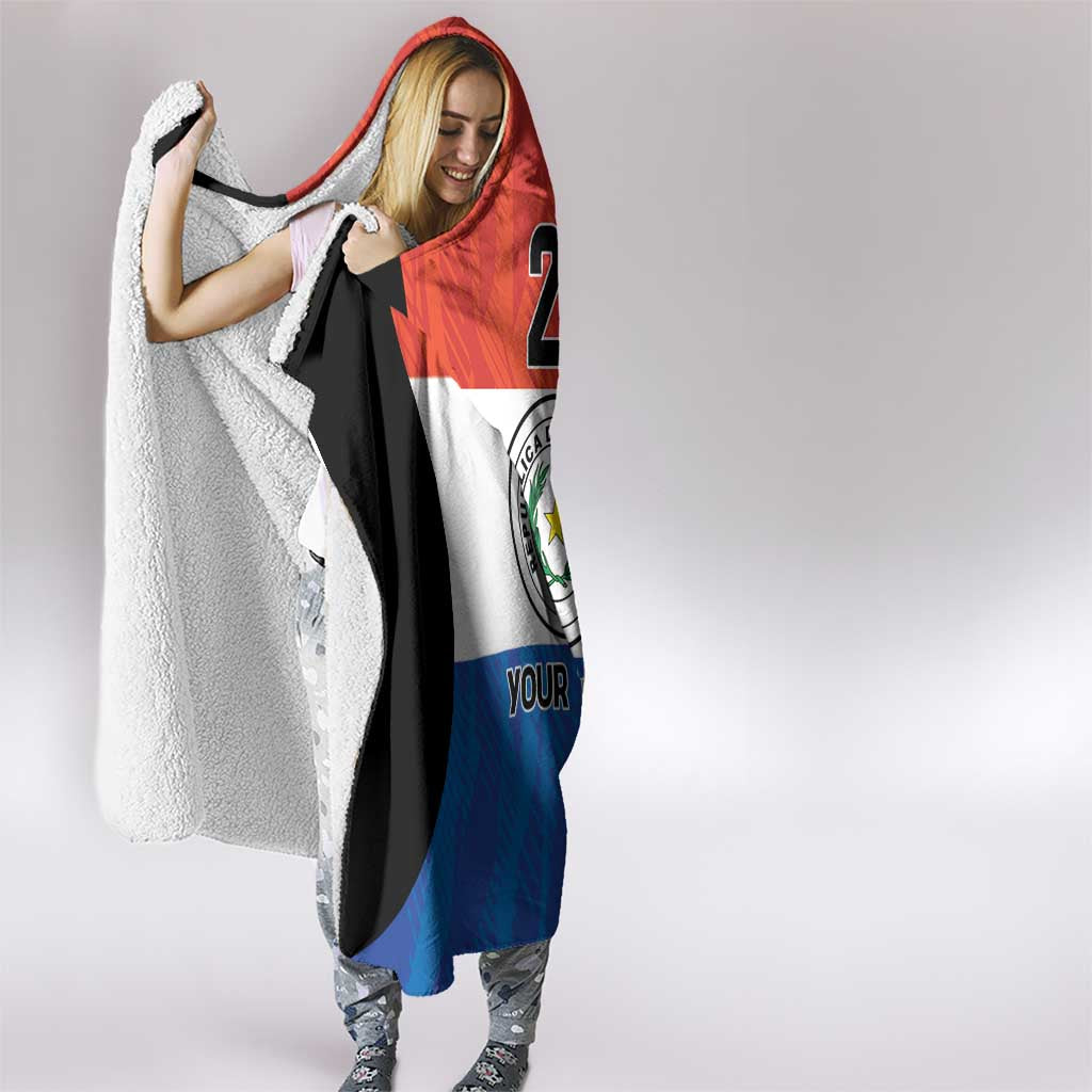 Paraguay Football Custom Hooded Blanket Come On Albirroja with Flag Style