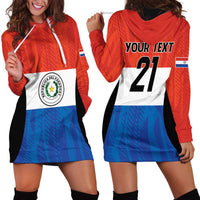 Paraguay Football Custom Hoodie Dress Come On Albirroja with Flag Style