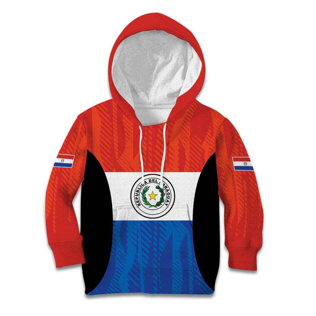 Paraguay Football Custom Kid Hoodie Come On Albirroja with Flag Style