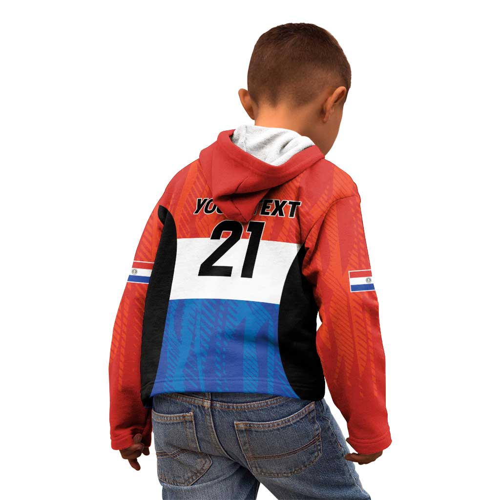 Paraguay Football Custom Kid Hoodie Come On Albirroja with Flag Style