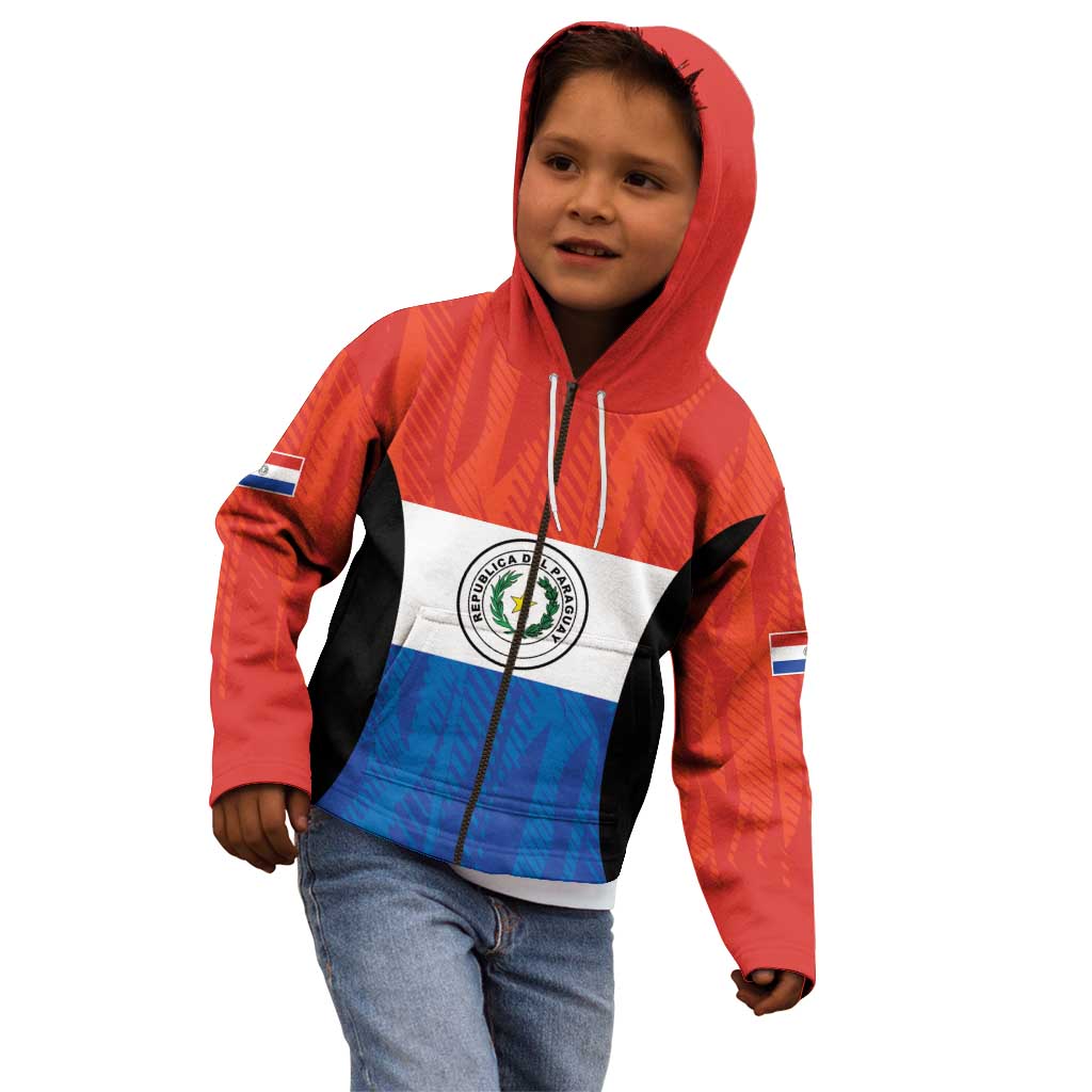 Paraguay Football Custom Kid Hoodie Come On Albirroja with Flag Style