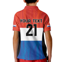 Paraguay Football Custom Kid Polo Shirt Come On Albirroja with Flag Style