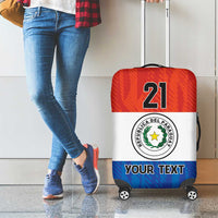 Paraguay Football Custom Luggage Cover Come On Albirroja with Flag Style