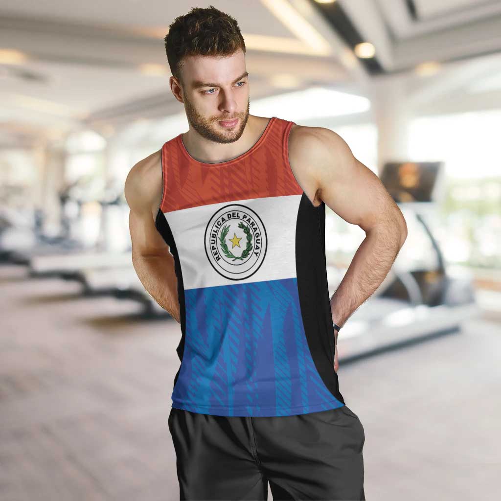 Paraguay Football Custom Men Tank Top Come On Albirroja with Flag Style