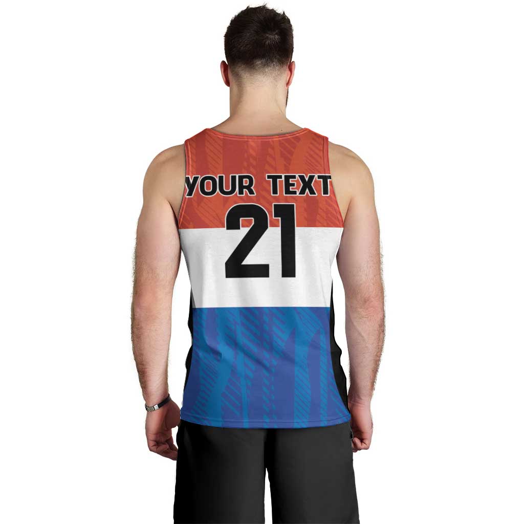 Paraguay Football Custom Men Tank Top Come On Albirroja with Flag Style