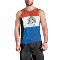 Paraguay Football Custom Men Tank Top Come On Albirroja with Flag Style