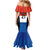 Paraguay Football Custom Mermaid Dress Come On Albirroja with Flag Style