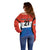 Paraguay Football Custom Off Shoulder Sweater Come On Albirroja with Flag Style