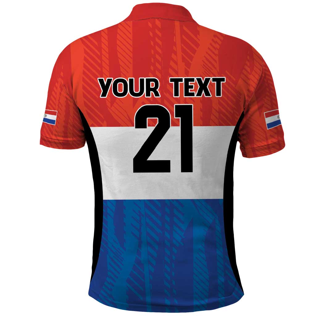 Paraguay Football Custom Polo Shirt Come On Albirroja with Flag Style