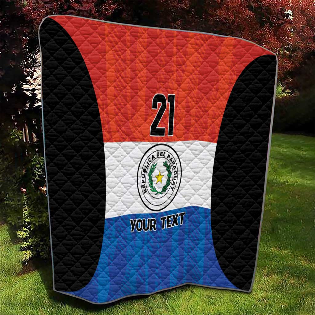 Paraguay Football Custom Quilt Come On Albirroja with Flag Style