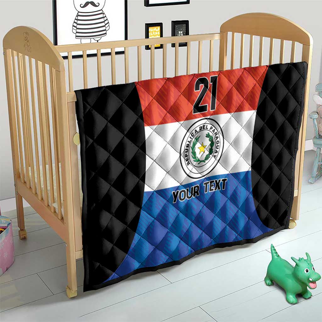 Paraguay Football Custom Quilt Come On Albirroja with Flag Style