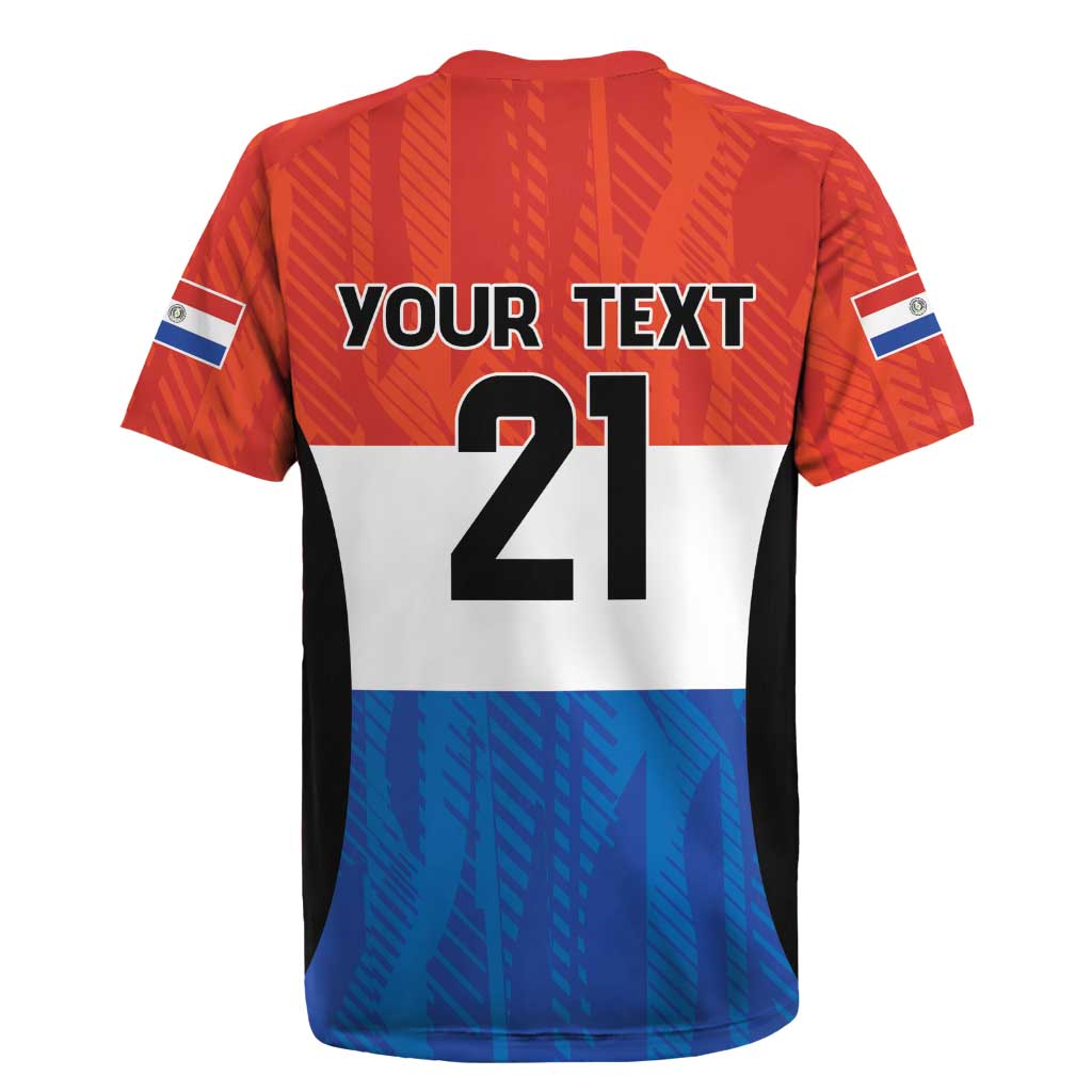 Paraguay Football Custom Rugby Jersey Come On Albirroja with Flag Style