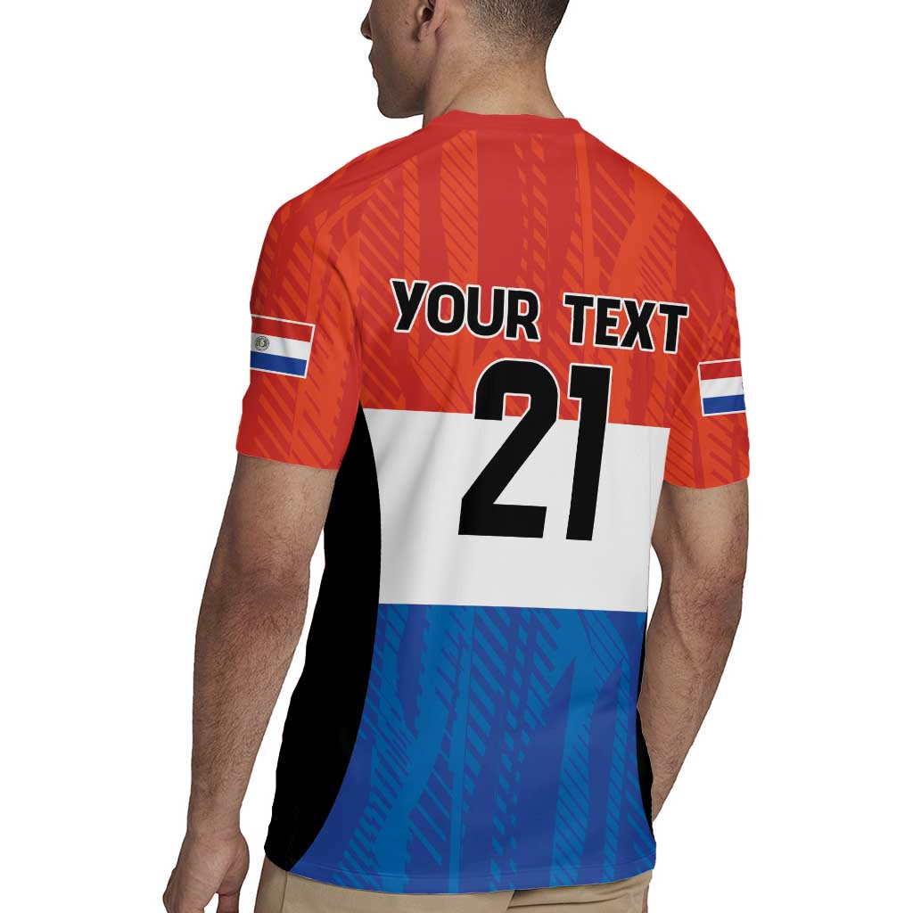Paraguay Football Custom Rugby Jersey Come On Albirroja with Flag Style