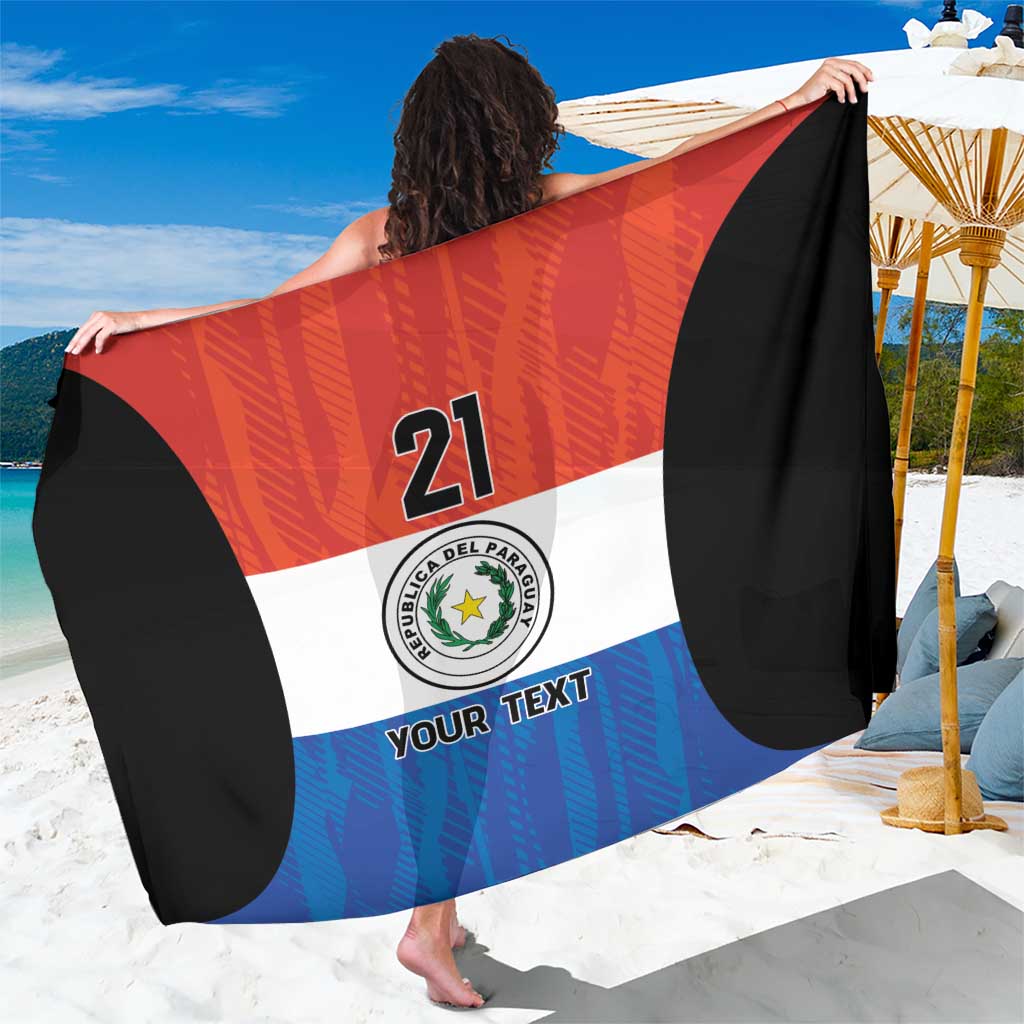 Paraguay Football Custom Sarong Come On Albirroja with Flag Style