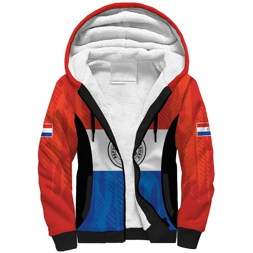 Paraguay Football Custom Sherpa Hoodie Come On Albirroja with Flag Style