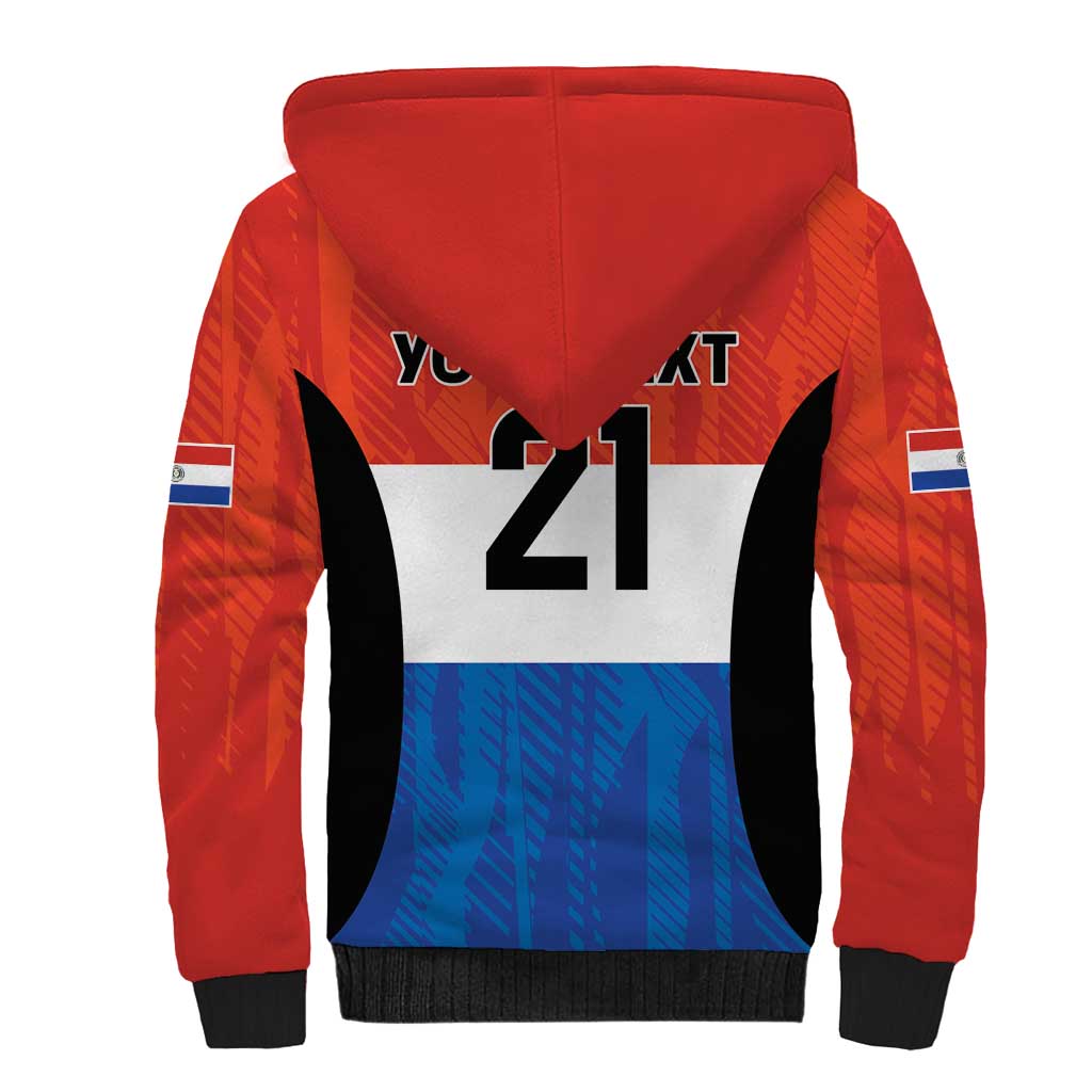 Paraguay Football Custom Sherpa Hoodie Come On Albirroja with Flag Style